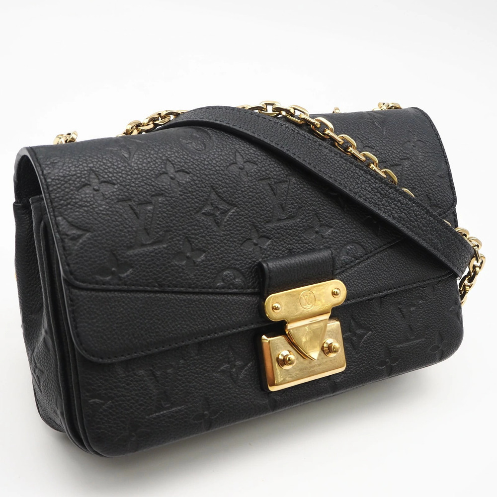 Louis Vuitton Monogram Empreinte Marceau Shoulder Bag Black Calf Leather